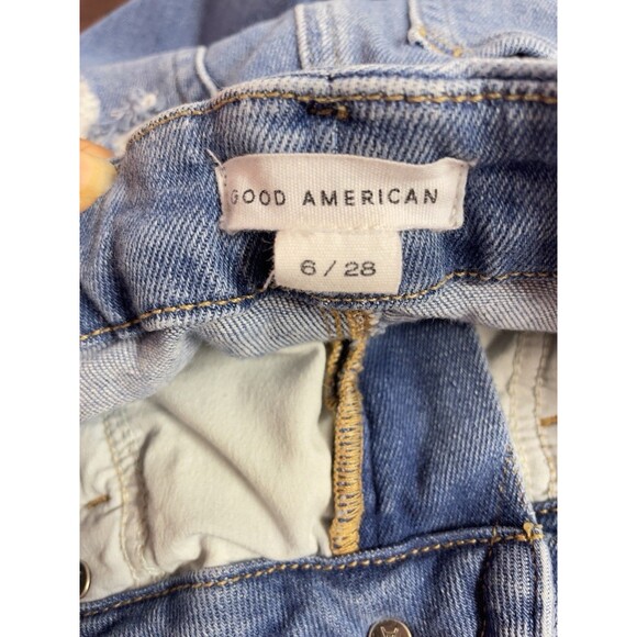 Good American Good Waist Skinny GW731T Women's High-Rise Size 6/28 Raw Hem Jeans - Picture 5 of 9